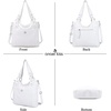 image:imageAngel Kiss Hobo Purses for Women MultiColor Striped Lattice Cross Body Shoulder Purse Bag Tote HandbagWhite