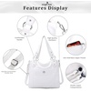 image:imageAngel Kiss Hobo Purses for Women MultiColor Striped Lattice Cross Body Shoulder Purse Bag Tote HandbagWhite