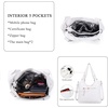 image:imageAngel Kiss Hobo Purses for Women MultiColor Striped Lattice Cross Body Shoulder Purse Bag Tote HandbagWhite