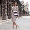image:imageAngel Kiss Hobo Purses for Women MultiColor Striped Lattice Cross Body Shoulder Purse Bag Tote HandbagWhitePurple
