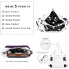 image:imageAngel Kiss Hobo Purses for Women MultiColor Striped Lattice Cross Body Shoulder Purse Bag Tote HandbagWhitePurple