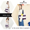 image:imageAngel Kiss Hobo Purses for Women MultiColor Striped Lattice Cross Body Shoulder Purse Bag Tote HandbagWhitePurple