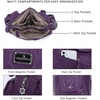 image:imageAngel Kiss Women Handbags Shoulder Bags Washed Leather Satchel Tote Bag Mutipocket Hobo Purse