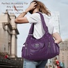 image:imageAngel Kiss Women Handbags Shoulder Bags Washed Leather Satchel Tote Bag Mutipocket Hobo Purse