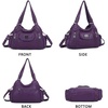 image:imageAngel Kiss Women Handbags Shoulder Bags Washed Leather Satchel Tote Bag Mutipocket Hobo Purse