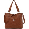 image:imageAngel Kiss Hobo Purses for Women MultiColor Striped Lattice Cross Body Shoulder Purse Bag Tote HandbagBrown