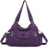 image:imageAngel Kiss Women Handbags Shoulder Bags Washed Leather Satchel Tote Bag Mutipocket Hobo Purse