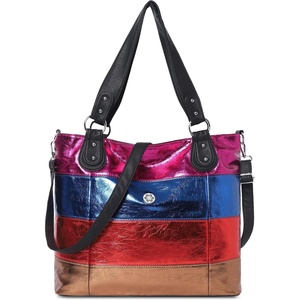 image:imageAngel Kiss Hobo Purses for Women MultiColor Striped Lattice Cross Body Shoulder Purse Bag Tote HandbagMulti Color a