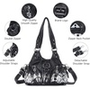 image:imageAngel Kiss Purses for Women Small Hobo Shoulder Bags Vagen Leather MultiPocket Tote Bag with ZipperBlack Tiedye