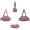 image:imageAngel Kiss Purses for Women Small Hobo Shoulder Bags Vagen Leather MultiPocket Tote Bag with ZipperPink