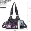 image:imageAngel Kiss Purses for Women Small Hobo Shoulder Bags Vagen Leather MultiPocket Tote Bag with ZipperPurple Tiedye
