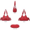 image:imageAngel Kiss Purses for Women Small Hobo Shoulder Bags Vagen Leather MultiPocket Tote Bag with ZipperRed