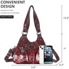 image:imageAngel Kiss Purses for Women Small Hobo Shoulder Bags Vagen Leather MultiPocket Tote Bag with ZipperRed Tiedye