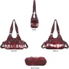 image:imageAngel Kiss Purses for Women Small Hobo Shoulder Bags Vagen Leather MultiPocket Tote Bag with ZipperRed Tiedye
