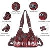 image:imageAngel Kiss Purses for Women Small Hobo Shoulder Bags Vagen Leather MultiPocket Tote Bag with ZipperRed Tiedye