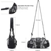 image:imageAngel Kiss Hobo Purses for Women Small Vegan Leather Shoulder Handbag Vintage MultiPocket Crossbody Bag Tote BagBW Leopard