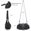 image:imageAngel Kiss Hobo Purses for Women Small Vegan Leather Shoulder Handbag Vintage MultiPocket Crossbody Bag Tote BagBlack