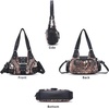 image:imageAngel Kiss Hobo Purses for Women Small Vegan Leather Shoulder Handbag Vintage MultiPocket Crossbody Bag Tote BagBlush Leopard