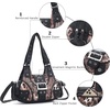 image:imageAngel Kiss Hobo Purses for Women Small Vegan Leather Shoulder Handbag Vintage MultiPocket Crossbody Bag Tote BagBlush Leopard