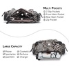 image:imageAngel Kiss Hobo Purses for Women Small Vegan Leather Shoulder Handbag Vintage MultiPocket Crossbody Bag Tote BagGrey Leopard