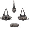 image:imageAngel Kiss Hobo Purses for Women Small Vegan Leather Shoulder Handbag Vintage MultiPocket Crossbody Bag Tote BagGrey Leopard