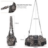 image:imageAngel Kiss Hobo Purses for Women Small Vegan Leather Shoulder Handbag Vintage MultiPocket Crossbody Bag Tote BagGrey Leopard