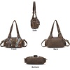 image:imageAngel Kiss Hobo Purses for Women Small Vegan Leather Shoulder Handbag Vintage MultiPocket Crossbody Bag Tote BagMix Leopard