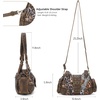 image:imageAngel Kiss Hobo Purses for Women Small Vegan Leather Shoulder Handbag Vintage MultiPocket Crossbody Bag Tote BagMix Leopard