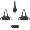 image:imageAngel Kiss Hobo Purses for Women Small Vegan Leather Shoulder Handbag Vintage MultiPocket Crossbody Bag Tote BagRetro Black