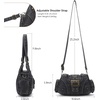 image:imageAngel Kiss Hobo Purses for Women Small Vegan Leather Shoulder Handbag Vintage MultiPocket Crossbody Bag Tote BagRetro Black