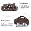 image:imageAngel Kiss Hobo Purses for Women Small Vegan Leather Shoulder Handbag Vintage MultiPocket Crossbody Bag Tote BagRetro Brown