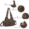 image:imageAngel Kiss Hobo Purses for Women Small Vegan Leather Shoulder Handbag Vintage MultiPocket Crossbody Bag Tote BagRetro Brown