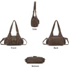 image:imageAngel Kiss Hobo Purses for Women Small Vegan Leather Shoulder Handbag Vintage MultiPocket Crossbody Bag Tote BagRetro Brown
