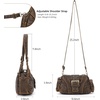 image:imageAngel Kiss Hobo Purses for Women Small Vegan Leather Shoulder Handbag Vintage MultiPocket Crossbody Bag Tote BagRetro Brown