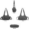 image:imageAngel Kiss Hobo Purses for Women Small Vegan Leather Shoulder Handbag Vintage MultiPocket Crossbody Bag Tote BagSilver Grey