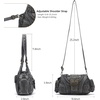 image:imageAngel Kiss Hobo Purses for Women Small Vegan Leather Shoulder Handbag Vintage MultiPocket Crossbody Bag Tote BagSilver Grey
