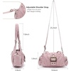 image:imageAngel Kiss Hobo Purses for Women Small Vegan Leather Shoulder Handbag Vintage MultiPocket Crossbody Bag Tote BagVintage Pink