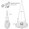 image:imageAngel Kiss Hobo Purses for Women Small Vegan Leather Shoulder Handbag Vintage MultiPocket Crossbody Bag Tote BagWhite