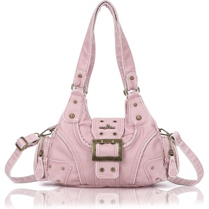 image:imageAngel Kiss Hobo Purses for Women Small Vegan Leather Shoulder Handbag Vintage MultiPocket Crossbody Bag Tote BagVintage Pink