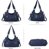 image:imageAngel Kiss Large Purses and Handbags for Women Washed Faux Leather Crossbody Hobo Satchel Shoulder Handbag Tote PurseBlue