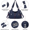 image:imageAngel Kiss Large Purses and Handbags for Women Washed Faux Leather Crossbody Hobo Satchel Shoulder Handbag Tote PurseBlue