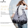 image:imageAngelkiss Hobo Purses and handbags for Women Satchel Handbag Women Purses Large Daily Shoulder BagsZgreyBlack
