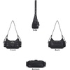 image:imageAngel Kiss Retro Hobo Shoulder Bag Soft Vegan Leather MultiPocket PurseBlack
