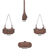 image:imageAngel Kiss Retro Hobo Shoulder Bag Soft Vegan Leather MultiPocket PurseBrown
