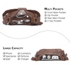 image:imageAngel Kiss Retro Hobo Shoulder Bag Soft Vegan Leather MultiPocket PurseBrown