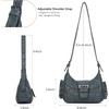 image:imageAngel Kiss Retro Hobo Shoulder Bag Soft Vegan Leather MultiPocket PurseGreen