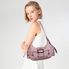 image:imageAngel Kiss Retro Hobo Shoulder Bag Soft Vegan Leather MultiPocket PursePink