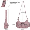 image:imageAngel Kiss Retro Hobo Shoulder Bag Soft Vegan Leather MultiPocket PursePink