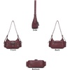 image:imageAngel Kiss Retro Hobo Shoulder Bag Soft Vegan Leather MultiPocket PurseWine