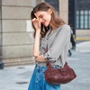 image:imageAngel Kiss Retro Hobo Shoulder Bag Soft Vegan Leather MultiPocket PurseWine